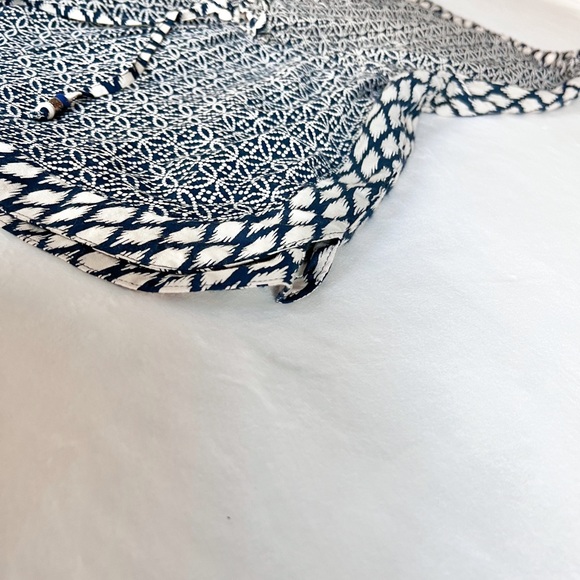 SOLD. ANGIE Medium Blue Boho Strapless Romper - Picture 5 of 13